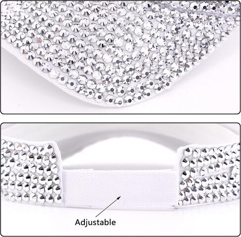 Surkat Bling الراين قبعات واقي من الشمس للنساء والرجال قابل للتعديل الصيف قبعة الشمس في الهواء الطلق قناع قبعات in Kuwait