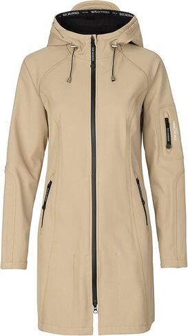 ILSE JACOBSEN HORNBAEK RAIN 37 Women's Classic Water Resistant Raincoat (3/4 Length) (Stone, 34) in Kuwait