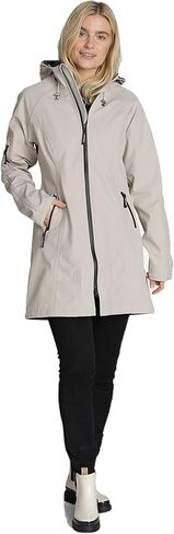 ILSE JACOBSEN HORNBAEK RAIN 37 Women's Classic Water Resistant Raincoat (3/4 Length) (Stone, 34) in Saudi Arabia