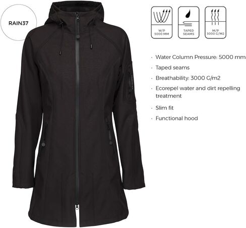 ILSE JACOBSEN HORNBAEK RAIN 37 Women's Classic Water Resistant Raincoat (3/4 Length) (Stone, 34) in Saudi Arabia
