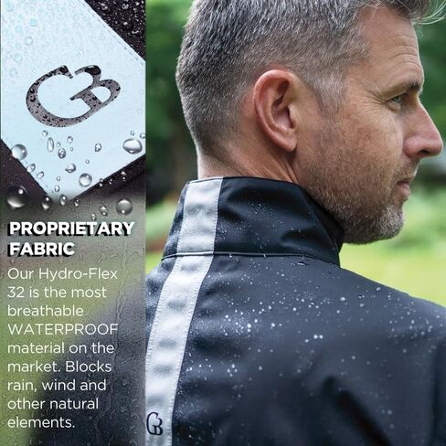 Galway Bay Long Sleeve Golf Rain Jacket - Three Layer Long Sleeve Golf Jackets for Men, Lightweight and Breathable Rain Coats for Men, Rain Jackets for Men Waterproof in Kuwait