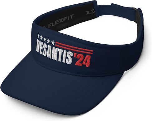 Governor Ron Desantis 2024 Navy Golf Visor | Ron Desantis for President 2024 Visor Cap for Men or Women Embroidered Visor Hat, Navy, Medium-Large in Kuwait