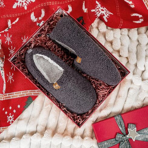 BeKingStar Women Cozy Faux Curly Fur House Memory foam Slippers Ladies Fuzzy Closed Back Indoor Bedroom Shoes in Kuwait