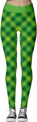 Ainuno St Patricks Day Leggings for Women,Shamrock Leggings Irish Saint Tights in Saudi Arabia