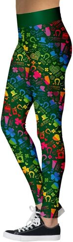Ainuno St Patricks Day Leggings for Women,Shamrock Leggings Irish Saint Tights in Saudi Arabia