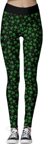 Ainuno St Patricks Day Leggings for Women,Shamrock Leggings Irish Saint Tights in Saudi Arabia
