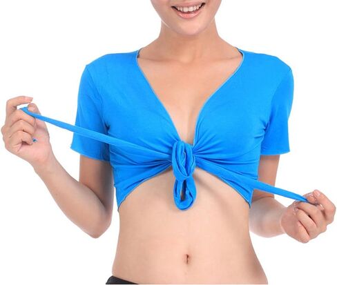 BellyLady Belly Dance Short Sleeved Wrap Top in Saudi Arabia