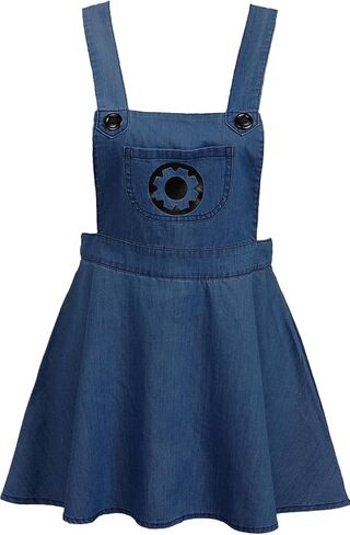 CutiePlusU Button Crotch Onesie Adult Romper Bodysuit Costume- Despicable Denim Overalls Skirt Set in Saudi Arabia