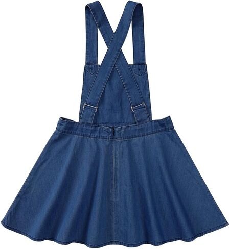 CutiePlusU Button Crotch Onesie Adult Romper Bodysuit Costume- Despicable Denim Overalls Skirt Set in Saudi Arabia