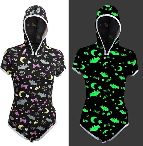 بدلة قطعة واحدة للأطفال الصغار من Littleforbig (ABDL) للبالغين من الجنسين - بدلة قطعة واحدة للهالوين متوهجة ليلاً in Kuwait