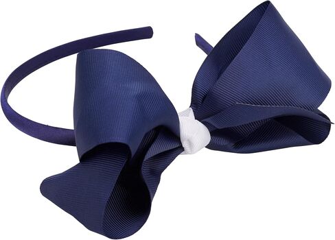 French Toast Kid's School Uniform Headbands, 4-pack, Navy Blue & White, One Size in Saudi Arabia