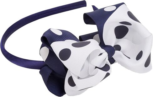 French Toast Kid's School Uniform Headbands, 4-pack, Navy Blue & White, One Size in Saudi Arabia
