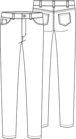 كلاس روم سكول يونيفورمز بنطلون ضيق قابل للتمدد 5 جيوب للبنات بلون كاكي in Kuwait
