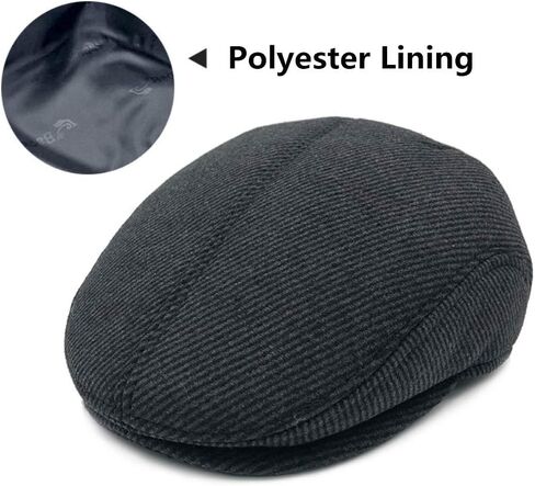 MSFGJZM Men Fall Winter Peaked Flat Cap Adjustable Earmuffs Driving Cap Beret Hat in Saudi Arabia