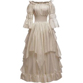 Abaowedding Women's Gothic Witch Dress Medieval Renaissance Costume Victorian Dress