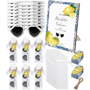 مجموعة 100 من النظارات الشمسية على شكل قلب أبيض من Chapou نظارات شمسية لحفلات الزفاف وحفلات العازبة للضيوف ووصيفات العروس in Kuwait