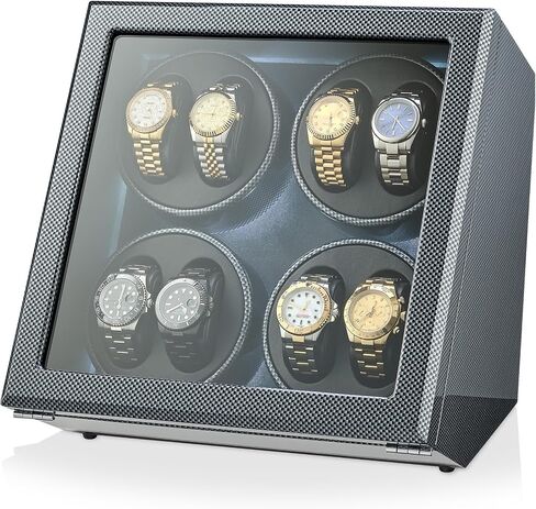 TIMECUBE Watch Winder for 8 Automatic Watches with LED Light and 15 Winding Programs in Kuwait