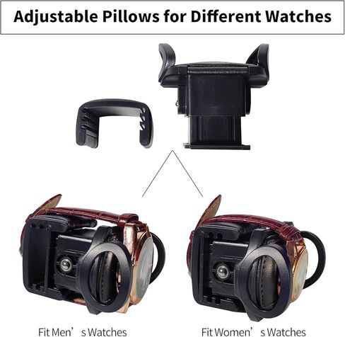 ZOEJOE ملفاف ساعة أوتوماتيكي مزدوج، صندوق لفاف ساعة عمودي لساعات الرجال والنساء مع علبة تخزين 8 ساعات ومحرك هادئ باللونين الأسود والرمادي in Kuwait