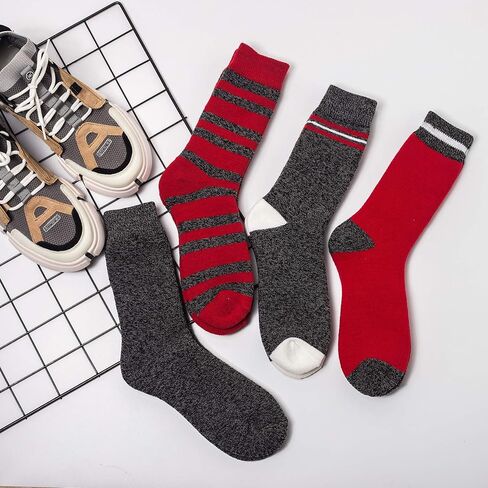 Sock Amazing Stylish للرجال 4 أزواج من الجوارب الحرارية للشتاء الشديد الطقس البارد السميك للطقس in Kuwait