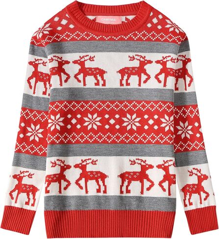 Camii Mia-Big-Girls-Ugly-Christmas-Sweater-Crewneck Sweater Reindeer Pullover Knitted Causal in Saudi Arabia