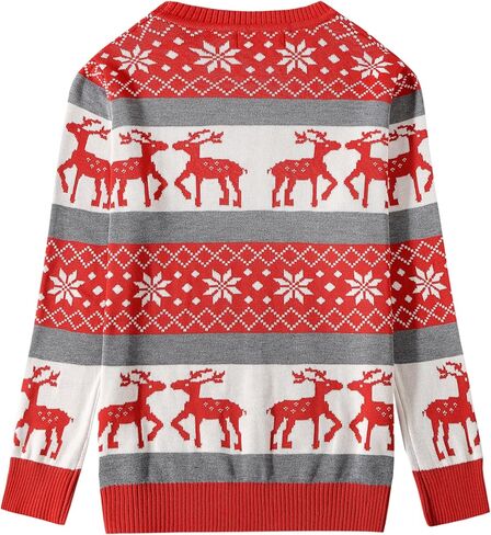 Camii Mia-Big-Girls-Ugly-Christmas-Sweater-Crewneck Sweater Reindeer Pullover Knitted Causal in Saudi Arabia