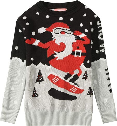 Camii Mia-Big-Girls-Ugly-Christmas-Sweater-Crewneck Sweater Reindeer Pullover Knitted Causal in Saudi Arabia