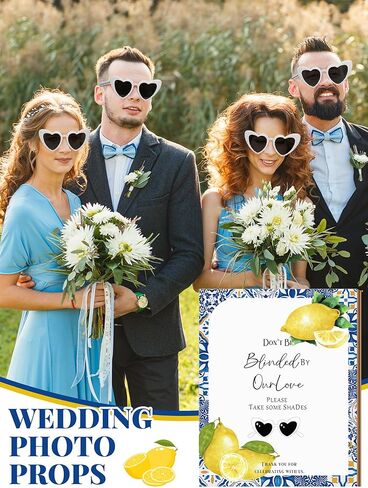 مجموعة 100 من النظارات الشمسية على شكل قلب أبيض من Chapou نظارات شمسية لحفلات الزفاف وحفلات العازبة للضيوف ووصيفات العروس in Kuwait