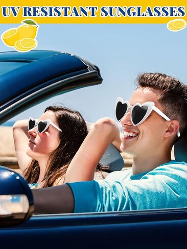 مجموعة 100 من النظارات الشمسية على شكل قلب أبيض من Chapou نظارات شمسية لحفلات الزفاف وحفلات العازبة للضيوف ووصيفات العروس in Kuwait