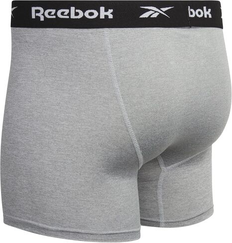 Reebok Mens Underwear Boxer Briefs - 6 Pack Stretch Performance Moisture Wicking Boxers for Men with Contour Pouch, 6" Inseam in Saudi Arabia