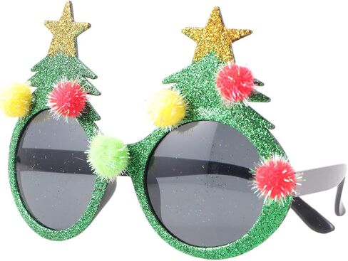 BESTOYARD Christmas Sunglasses Novelty Christmas Tree Eyeglasses Plastic Costume Eyeglasses for Party Favors in Saudi Arabia