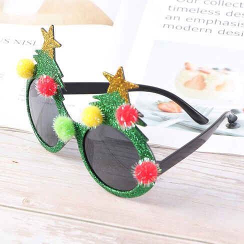 BESTOYARD Christmas Sunglasses Novelty Christmas Tree Eyeglasses Plastic Costume Eyeglasses for Party Favors in Saudi Arabia
