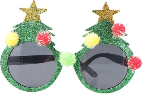 BESTOYARD Christmas Sunglasses Novelty Christmas Tree Eyeglasses Plastic Costume Eyeglasses for Party Favors in Saudi Arabia