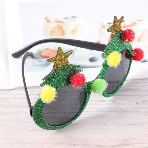 BESTOYARD Christmas Sunglasses Novelty Christmas Tree Eyeglasses Plastic Costume Eyeglasses for Party Favors in Saudi Arabia