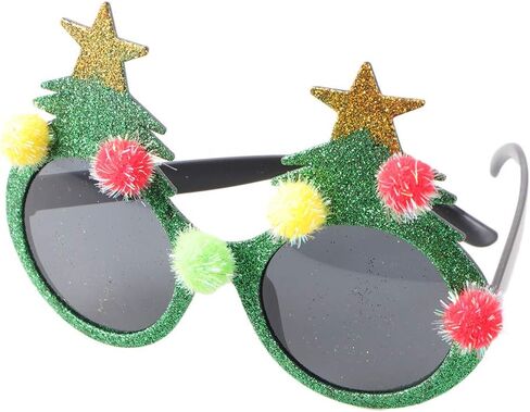 BESTOYARD Christmas Sunglasses Novelty Christmas Tree Eyeglasses Plastic Costume Eyeglasses for Party Favors in Saudi Arabia