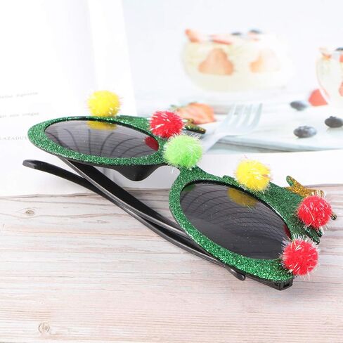 BESTOYARD Christmas Sunglasses Novelty Christmas Tree Eyeglasses Plastic Costume Eyeglasses for Party Favors in Saudi Arabia
