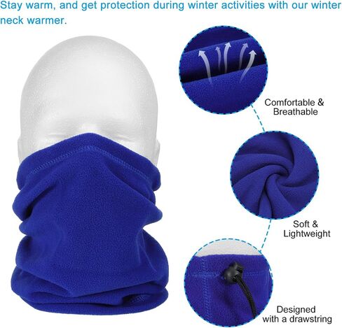 PATIKIL Winter Neck Warmer, Drawstring Warm Face Covering Windproof Neck Gaiters in Saudi Arabia