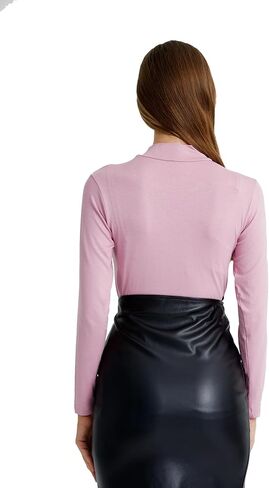 قمصان Marpessa النسائية ذات الياقة المدورة وأكمام طويلة وطبقة أساسية وقمصان خفيفة الوزن قابلة للتمدد in Kuwait