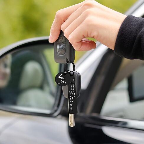 CINDYHE Drive safe keychain for boyfriend Husband Dad I Need You Here With Me Keychain Gifts (Black-love keychain) Loves Keychain in Kuwait