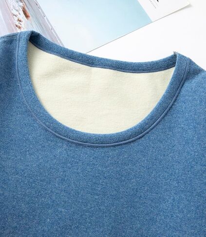 ملابس داخلية حرارية من BeulviK للنساء طويلة جونز مع طبقة أساسية مبطنة بالصوف ملابس داخلية طويلة بيجامات شتوية دافئة قطع علوية سفلية in Kuwait