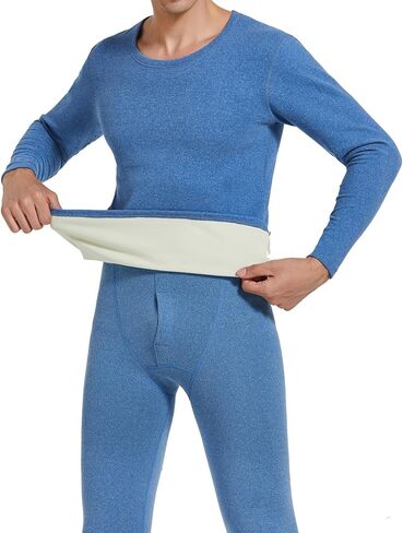 ملابس داخلية حرارية من BeulviK للنساء طويلة جونز مع طبقة أساسية مبطنة بالصوف ملابس داخلية طويلة بيجامات شتوية دافئة قطع علوية سفلية in Kuwait