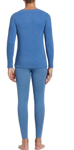 ملابس داخلية حرارية من BeulviK للنساء طويلة جونز مع طبقة أساسية مبطنة بالصوف ملابس داخلية طويلة بيجامات شتوية دافئة قطع علوية سفلية in Kuwait