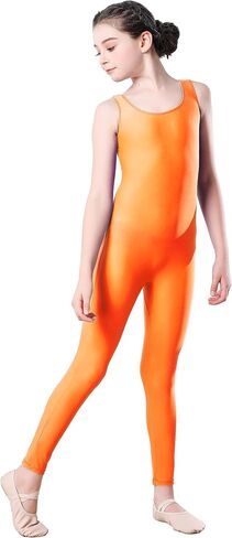 Aoylisey Girls' Sleevless Tank Unitard One Piece Gymnastics Leotard,Kids Full Body Bodysuits Dance Costumes in Saudi Arabia