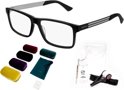 Gucci GG06920 Men Rectangular Shape Eyeglasses + Bundle with eSHADES Luxury Eyewear Kit in Saudi Arabia