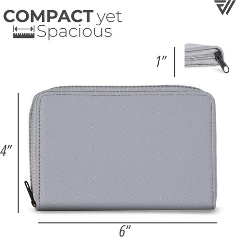 مجموعة حامل جواز السفر وبطاقة الأمتعة من RFID مع إغلاق بسحاب وجيوب Sim | منظم محفظة السفر | حامل مستندات السفر من جلد البولي يوريثان خفيف الوزن للرجال والنساء | محفظة جواز السفر in Kuwait