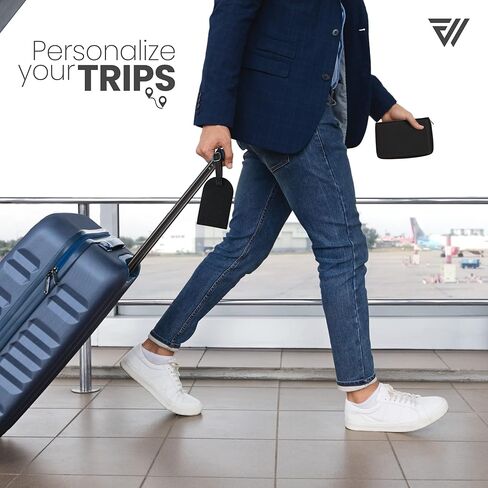 مجموعة حامل جواز السفر وبطاقة الأمتعة من RFID مع إغلاق بسحاب وجيوب Sim | منظم محفظة السفر | حامل مستندات السفر من جلد البولي يوريثان خفيف الوزن للرجال والنساء | محفظة جواز السفر in Kuwait