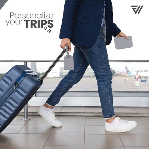 مجموعة حامل جواز السفر وبطاقة الأمتعة من RFID مع إغلاق بسحاب وجيوب Sim | منظم محفظة السفر | حامل مستندات السفر من جلد البولي يوريثان خفيف الوزن للرجال والنساء | محفظة جواز السفر in Kuwait