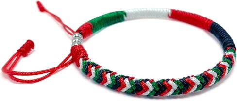 LAMIBEE Country Pride, Country Flag Code Bracelet, Protection and Lucky Sufer String Bracelet, Tibetan Wrist Wrap Bracelet, Boho Style Rope Bracelet for Women, Men, String Thread Bracelets in Kuwait