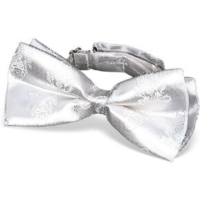 First Communion Tie, White Brocade Bow for Boys, 5 Inch in Saudi Arabia