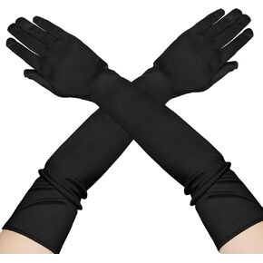 ItkFresh Long Opera Gloves For Women, Satin Gloves Elbow Length, Long Gloves For Women Fancy, Evening Party Gloves 1920s in Kuwait
