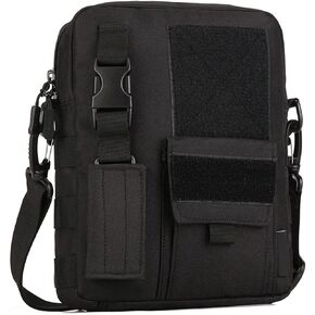 Wowelife Small Canvas Messenger Bag, Classic Vintage Black Shoulder bag, Small Tactical Bag Brown, Crossbody Casual Pack in Saudi Arabia